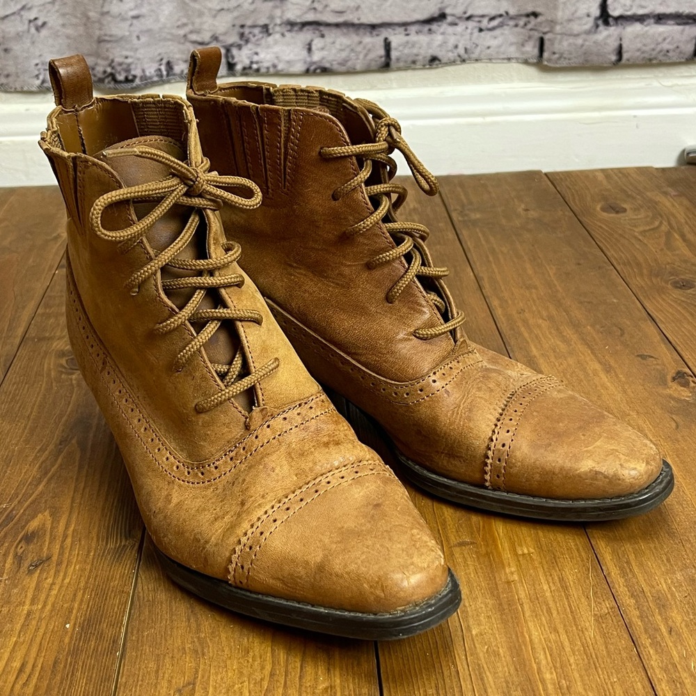 Maine woods size 6.5 prairie boots tan leather